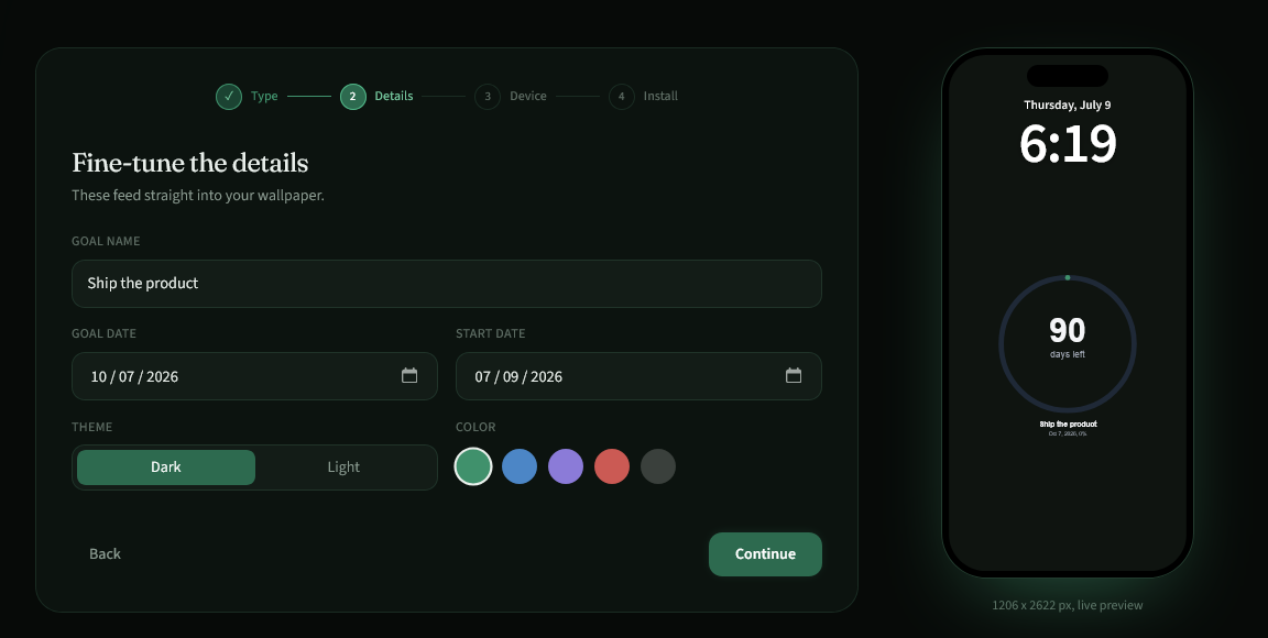 Dynamic Wallpapers by Ali Rad — daily phone wallpaper generator